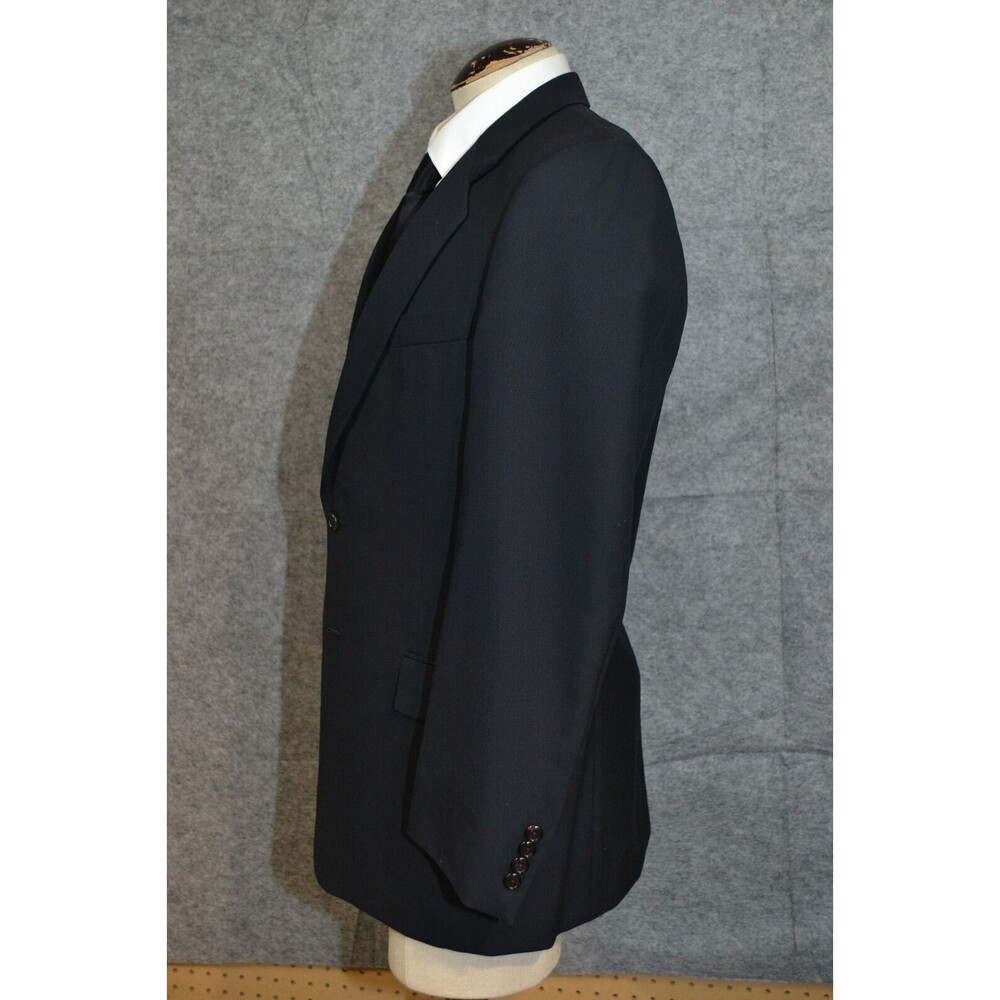 Hickey Freeman Boardroom Suit Jacket 42R Navy Blue Wool Blazer Union Made in USA - Picture 4 of 15